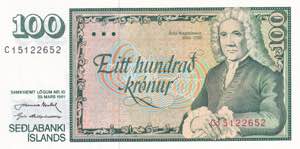 Iceland, 100 Kronur 1961, UNC