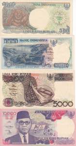 Indonesia, 500-1.000-5.000-10.000 Rupiah ... 