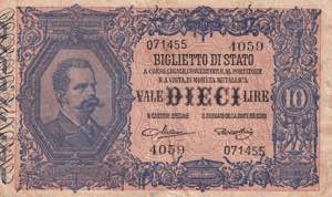Italy, 5 Lire 1882-1892, VF+