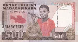Madagascar, 500 Francs 1983-1988, UNC