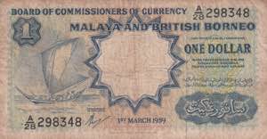 Malaya, 1 Dollar 1959, F+