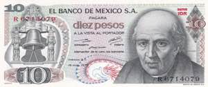 Mexico, 10 Pesos 1975, UNC