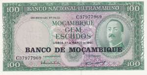 Mozambique, 100 Escudos 1961, UNC-