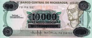 Nicaragua, 10.000 Cordobas 1989, UNC