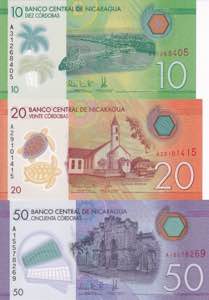 Nicaragua, 2014 Issues 10-20-50-100-200 ... 