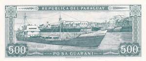 Paraguay, 500 Guaranies 1952, UNC