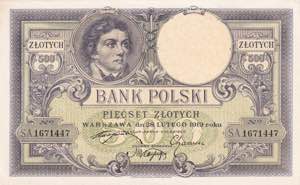 Poland, 500 Zloty 1919, UNC