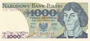 Poland, 1.000 Zloty 1982, UNC