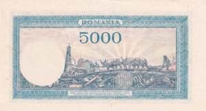 Romania, 5.000 Lei 1945, AUNC