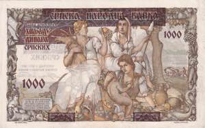 Serbia, 1.000 Dinar 1941, UNC-