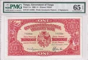 Tonga, 1 Pound  1966, ... 