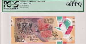 Trinidad and Tobago, 50 Dollars 2015, PCGS ... 