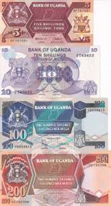 Uganda, 5-10-100-200-500-1.000 ... 