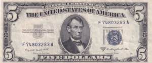 USA, 5 Dollars 1953B, AUNC
