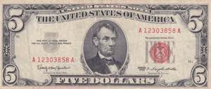 USA, 5 Dollars 1963, VF