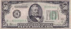 USA, 50 Dollars 1934, F+
