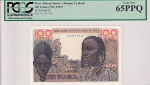 Western African States, 1.000 Francs 1959, ... 