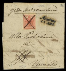 EUROPA - AUSTRIA. Da Montona, 13.8.1850, per ... 