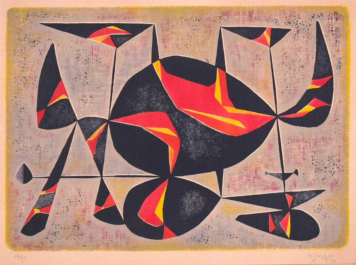 Gustave Singier Veronica, 1953 Litography, 50 x  - Bertolami