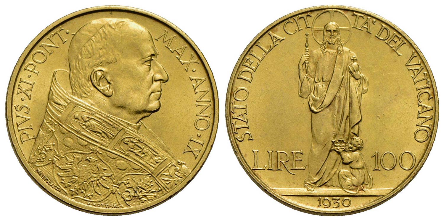 ROMA Pio XI (19221939) 100 Lire 1930 AU Bertolami Fine Art