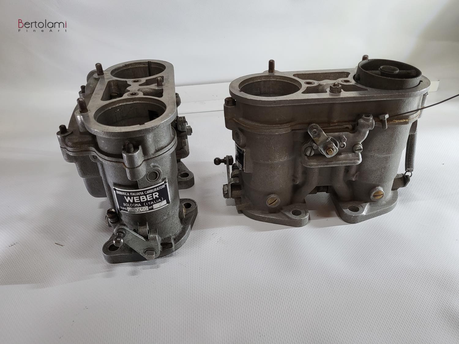 Pair of Weber 40 WX carburetors, 1950sThis lot  - Bertolami