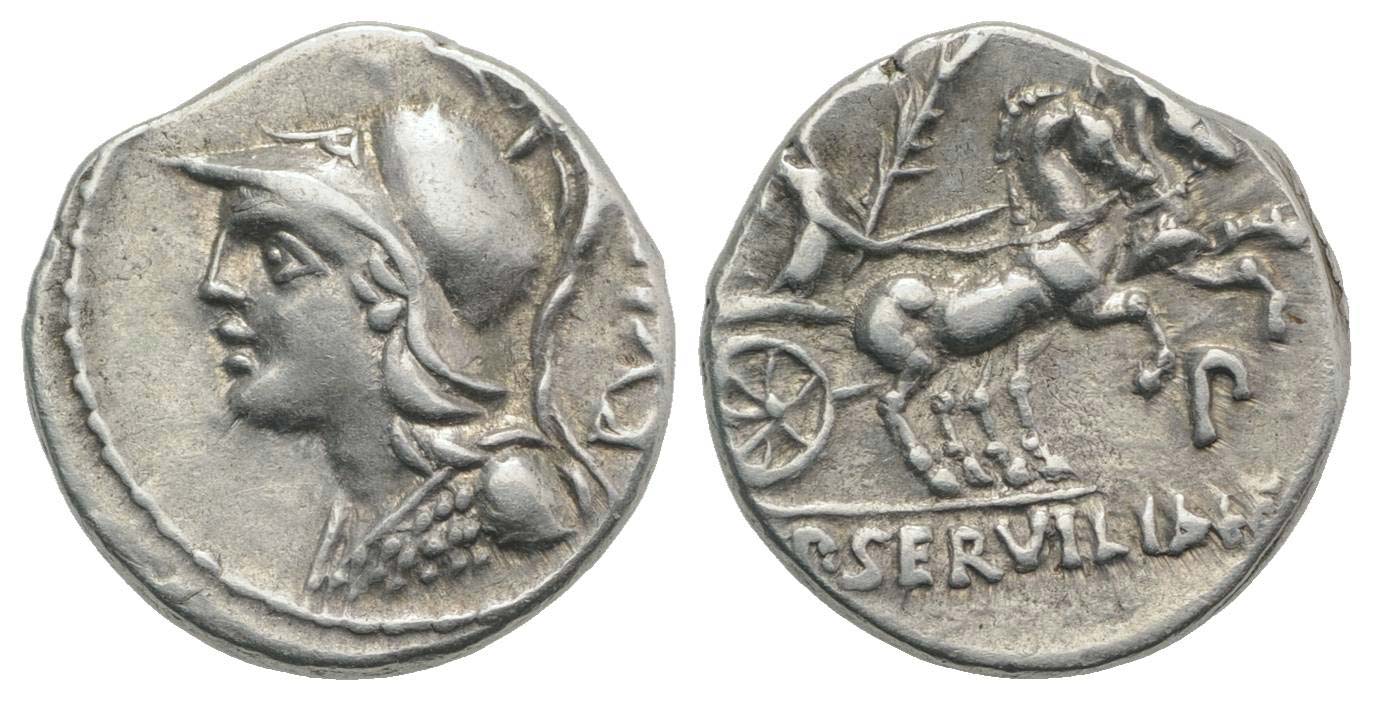 Servillus P. Servilius M.f. Rullus, Rome, 100 BC. AR ... - Bertolami Fine Art