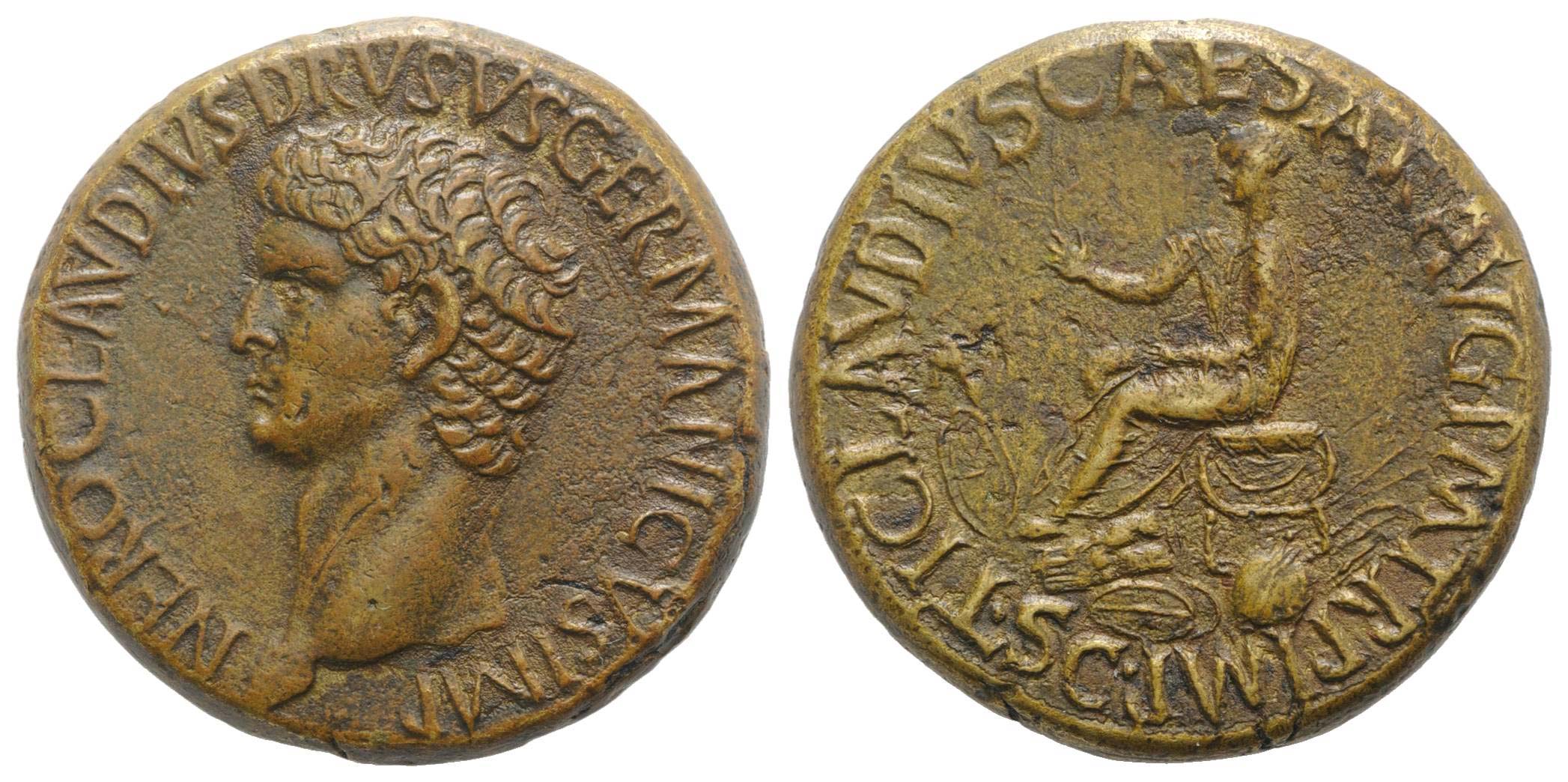 Nero Claudius Drusus (died 9 BC). Æ Sestertius ... - Bertolami Fine Art