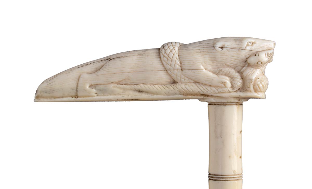 Antique ivory walking stick cane - England early  - Bertolami