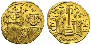 Costante II con Costantino IV, ... 