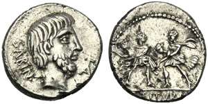L. Titurius L.f. Sabinus, Denario, ... 