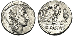 Q. Cassius Longinus, Denario, ... 