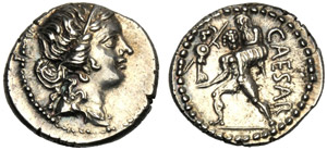 C. Iulius Caesar, Denario, Africa, ... 