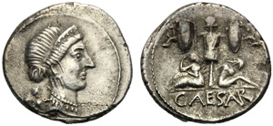 C. Iulius Caesar, Denario, Spagna, ... 
