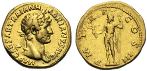 Adriano (117-138), Aureo, Roma, ... 