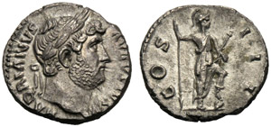 Adriano (117-138), Denario, Roma, ... 