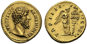 Lucio Vero (161-169), Aureo, Roma, ... 