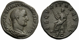 Gordiano I (238), Sesterzio, Roma, ... 