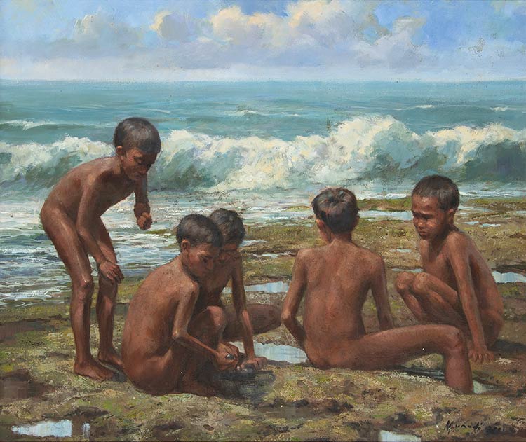 MUNADIBali, 1952-Nude boys near ... 