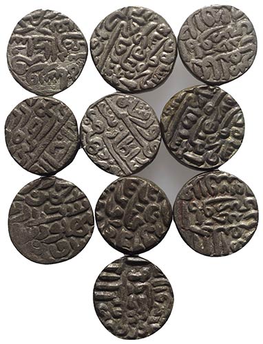 India, lot of 10 AR coins, to be ... 