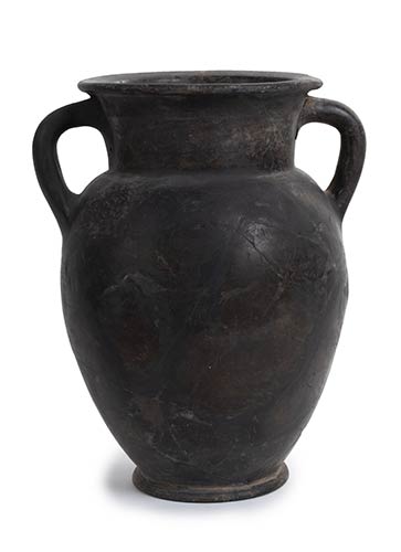 Etruscan grey bucchero amphora, ... 