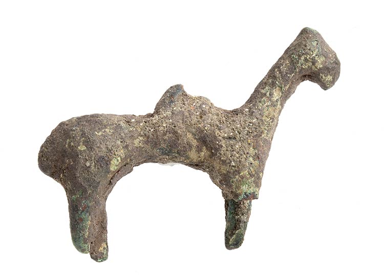 Greek bronze horse-shaped pendant, ... 