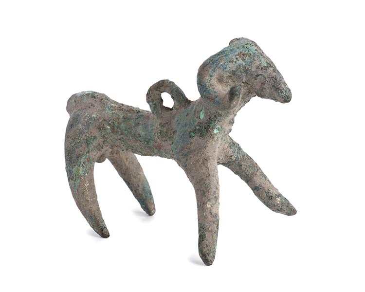 Greek bronze ram-shaped pendant, ... 