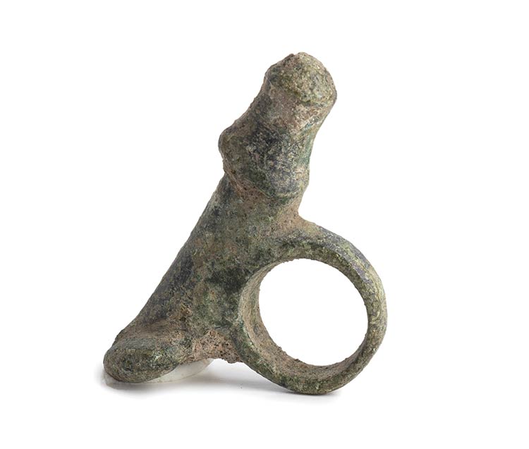Roman bronze phallic amulet, ... 