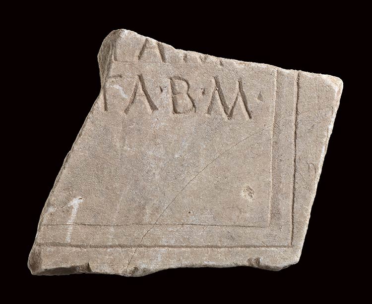 Roman marble iscription slab, ... 