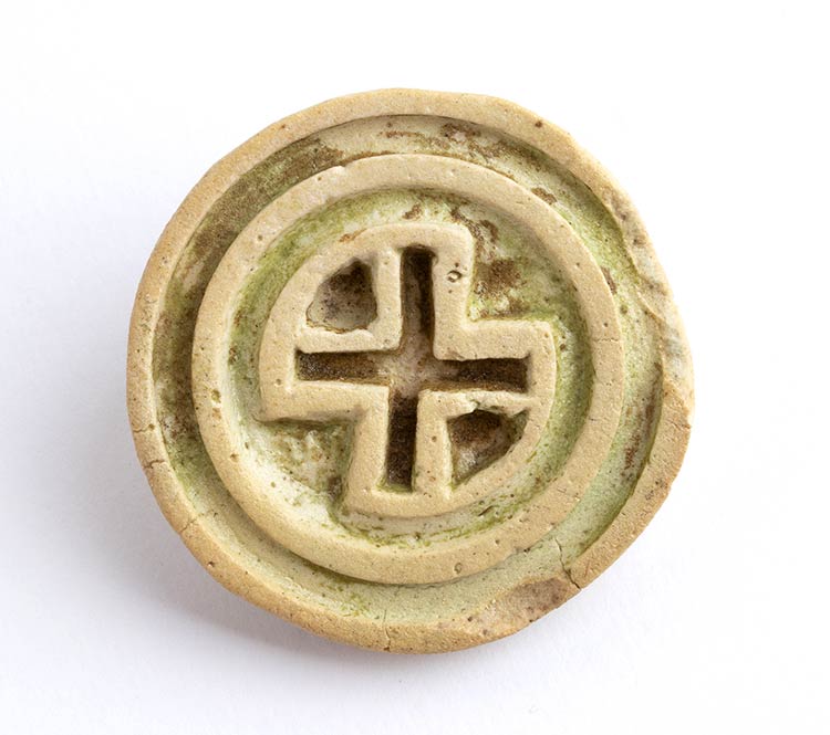 Bactrian Faience Button Seal with ... 