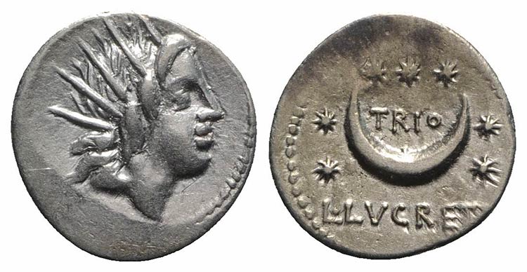 L. Lucretius Trio, Rome, 74 BC. AR ... 