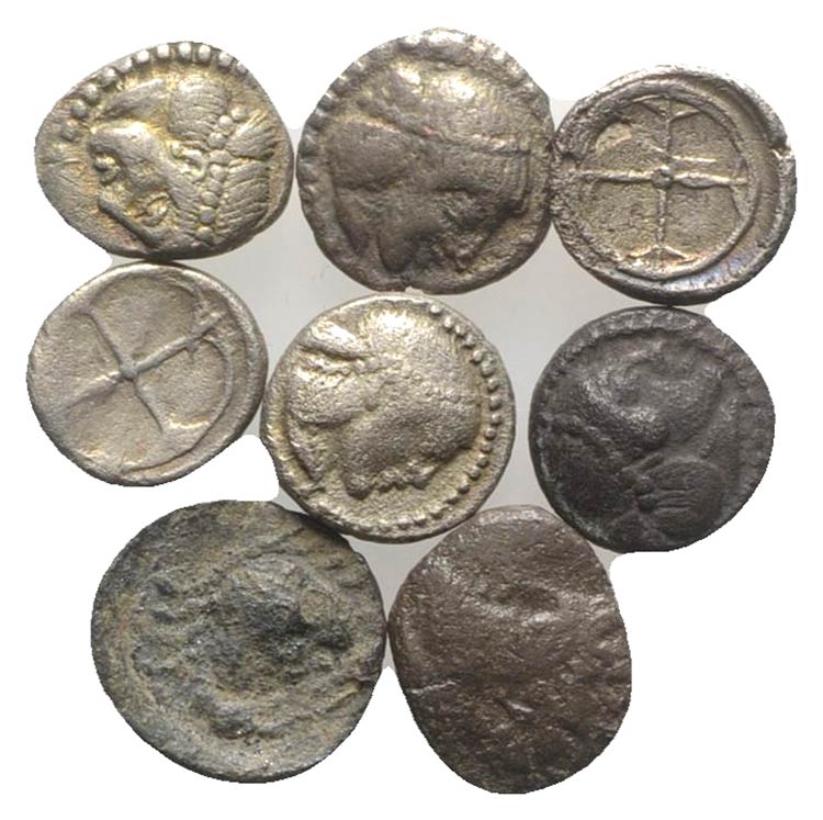 Sicily, lot of 8 AR Fractions, to ... 