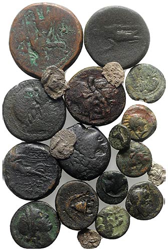 Lot of 20 Greek AR and Æ coins, ... 