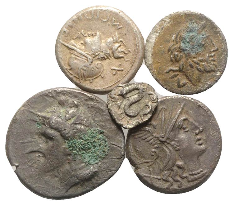 Mixed lot of 5 Greek and Roman ... 