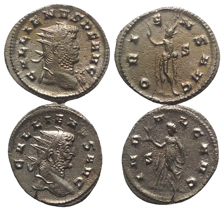 Gallienus (253-268). Lot of 2 ... 